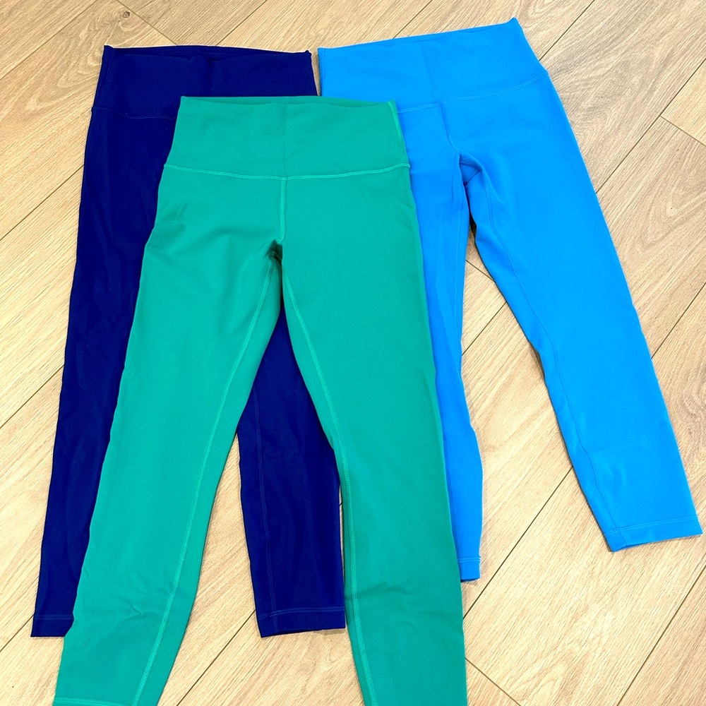 Lululemon Wunder Train Tight 23” Blue Nile Size 8